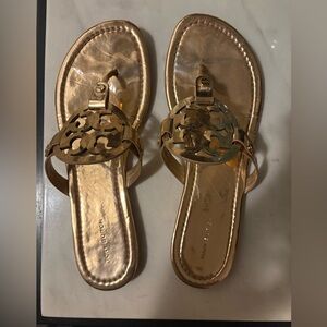 Tory Burch Metallic Rose Gold Sandals